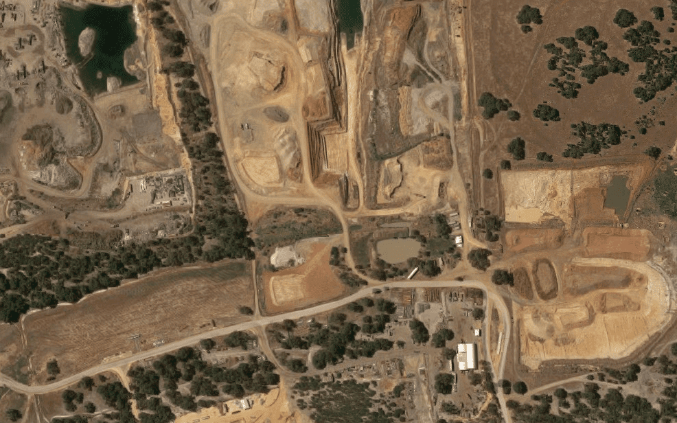 landfill site aerial view